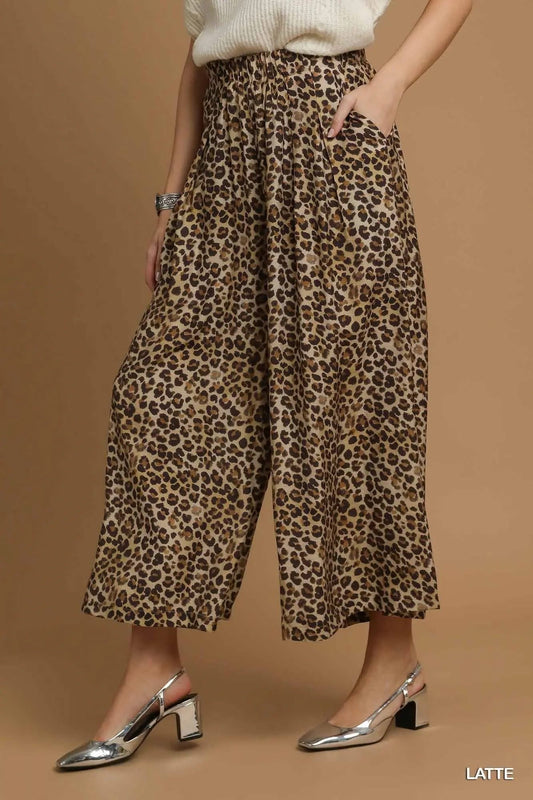 UMGEE Leopard Wide Leg Pants