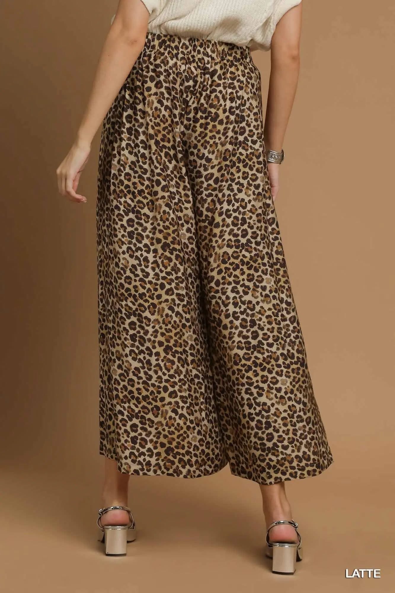 UMGEE Leopard Wide Leg Pants