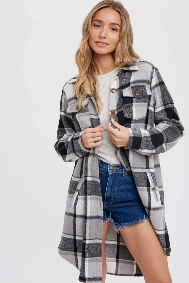 Plaid Duster Cardigan