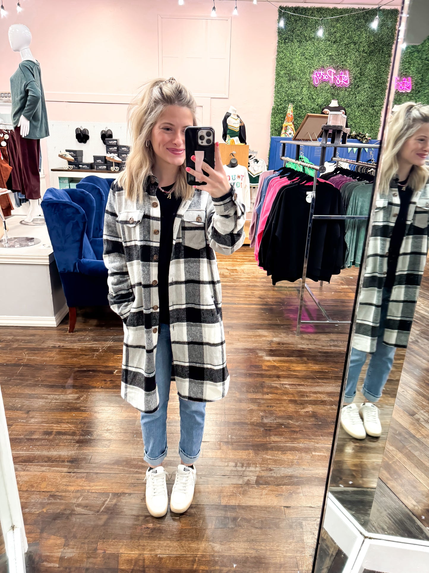 Plaid Duster Cardigan