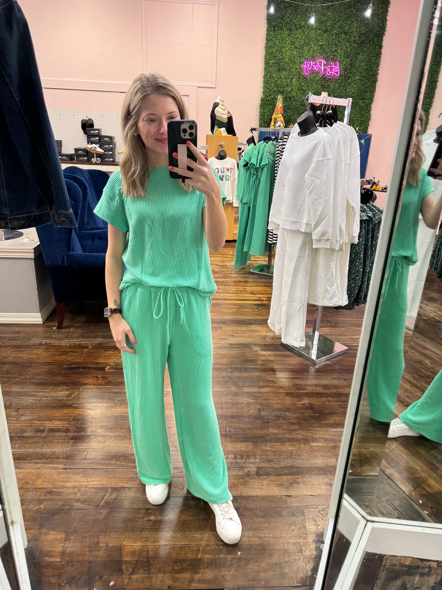 Green Corded Pant Set