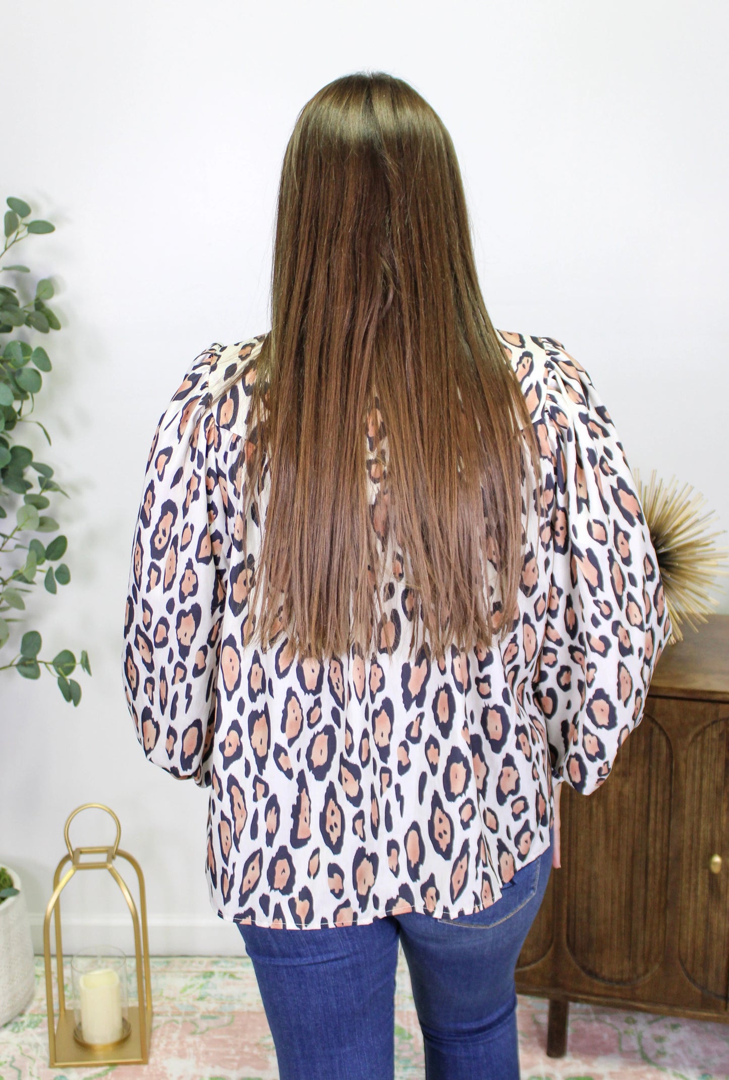 Leopard Button Up Blouse