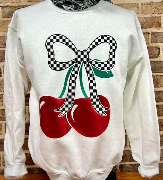 Metallic Cherry Long Sleeve Tee