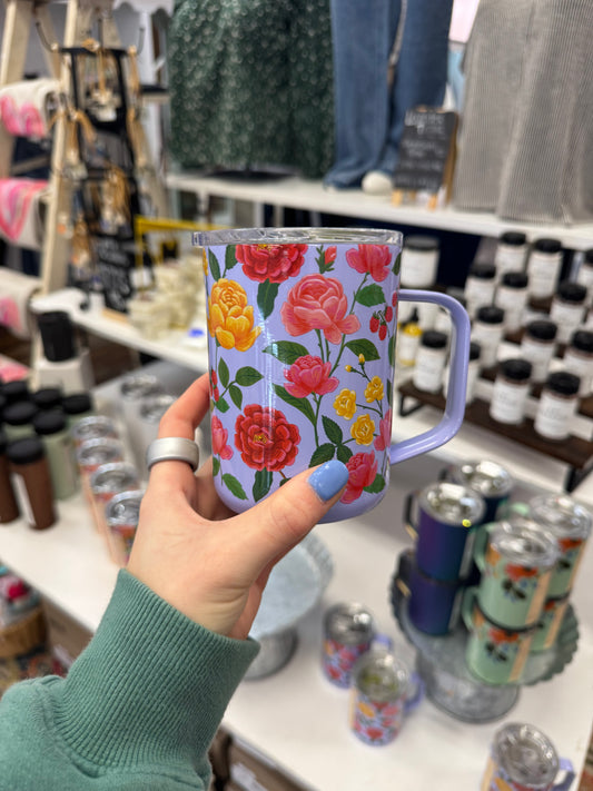 Corkcicle Travel Mug - 16oz. - Purple Roses