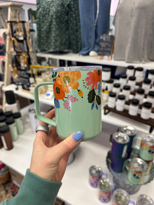 Corkcicle Travel Mug - 16oz. - Mint Lively Floral