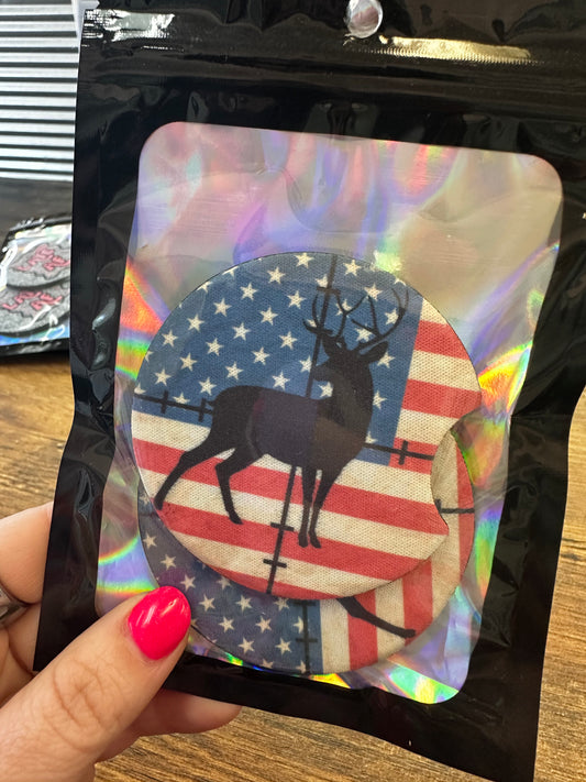 Buck Flag Car Coasters
