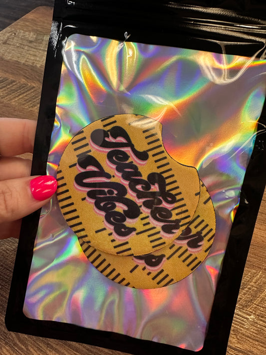 Teacher Vibes Car Coasters