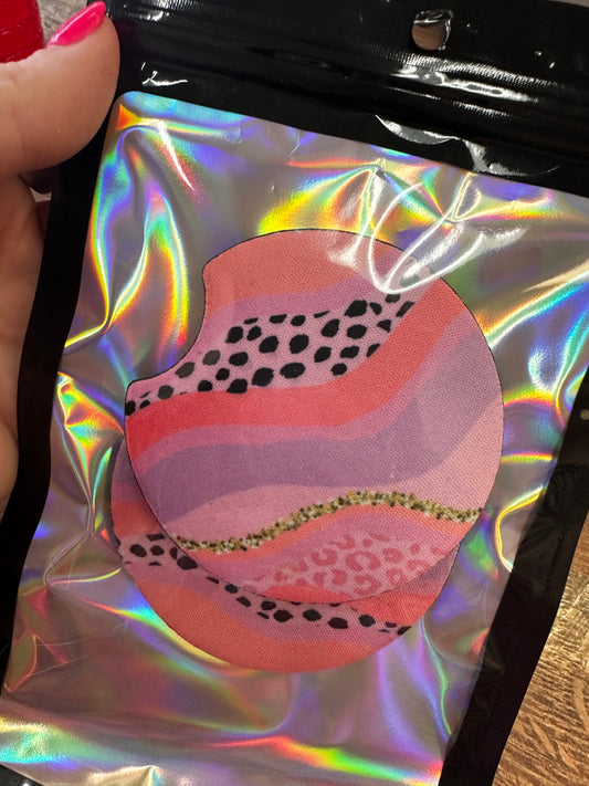 Pink Wave Car Coasters