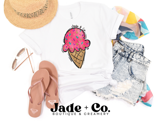 Jade & Co. Pink Ice Cream Cone