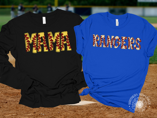 *CUSTOM* Baseball/Softball Letter tee