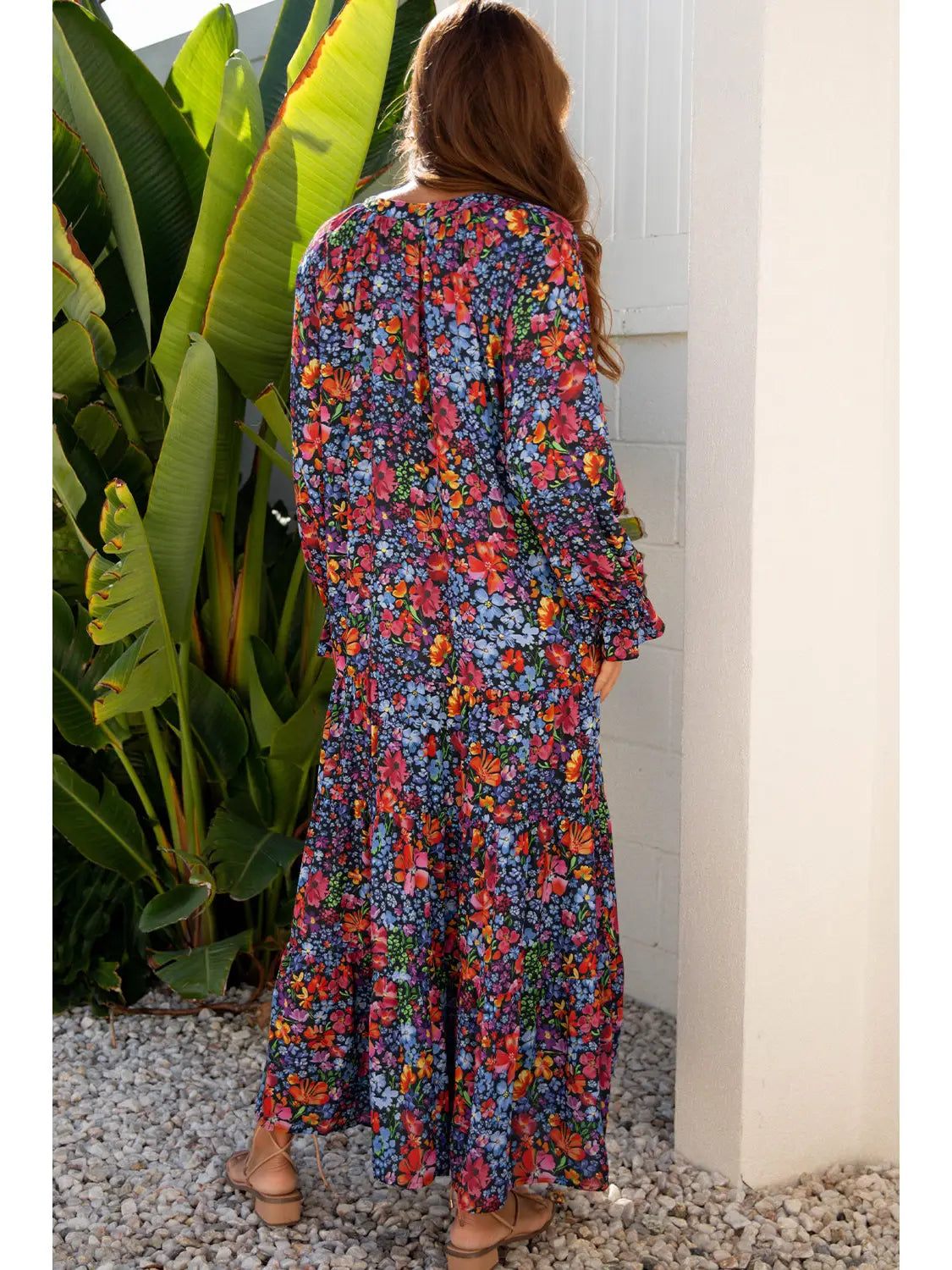 PRE-ORDER ETA DEC 17: Floral V-Neck Long Sleeve Maxi Dress