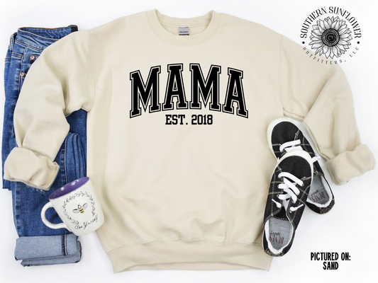 Custom Mama Est. Gildan Sweatshirt